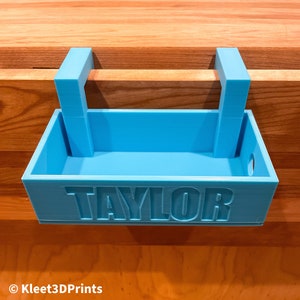 Custom Dorm Bunk Bed Caddy: Bedside Storage Tray with Charger Hole