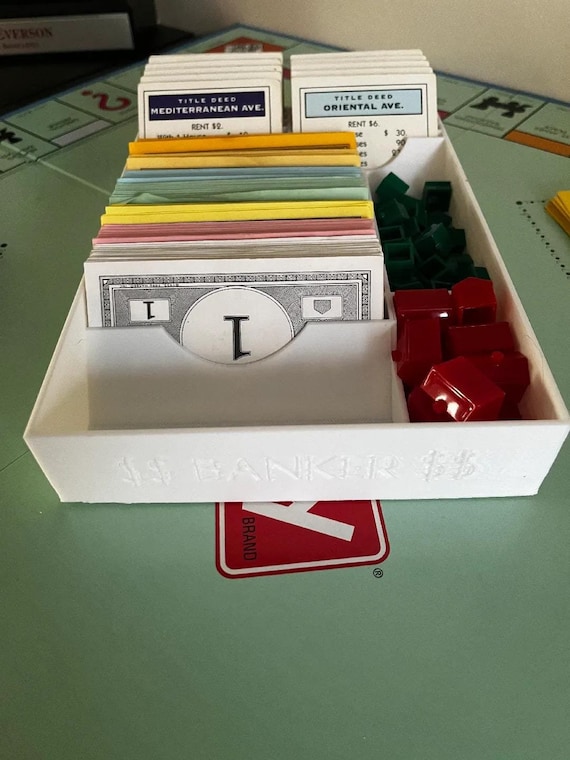 3D Printed Board Game Money Organizer Tray with Lid