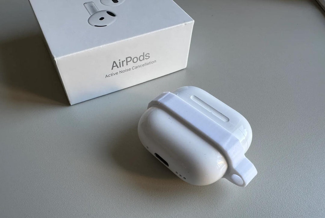 キーホルダー穴付きミニマリストAirPods 4保護ケース、傷防止