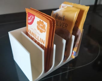 3D Printed Kitchen Packet Organizer: Vertical Spice Storage