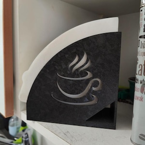 Coffee Filter Holder for Size 4 Cone Filters - Holds Up to 100 Filters - Perfect for Drip & Pour Over Coffee Makers