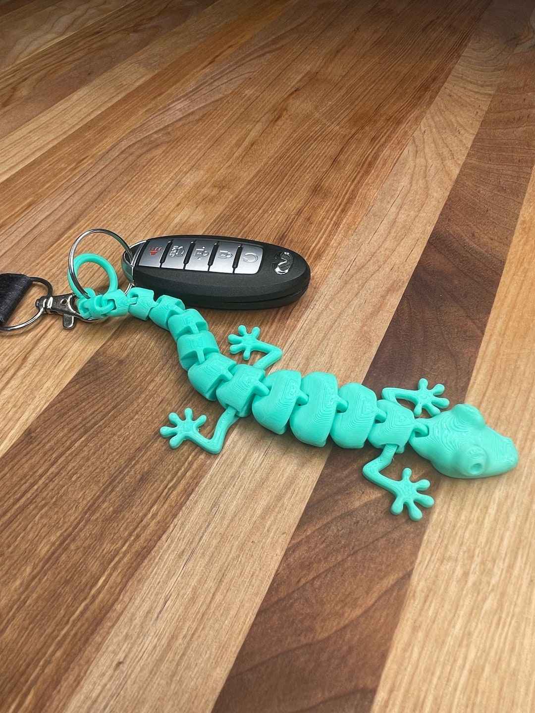 Articulated Lizard Keychain Accessory Fidget Toy 3D Printed Etsy