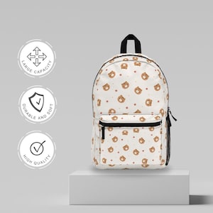 Children&#39;s Backpack, Kids Bear Backpack, Cute and Durable Backpack, Bear Face Printed Children&#39;s School Bag, Gift for Kids,