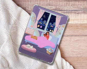 Gemütliche Lesenacht Kindle-Einsatz, Buchliebhaber Kindle-Abdeckung, digitaler Download