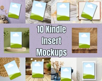 10 Kindle Cover Mockups, Canva Templates, Digital Download