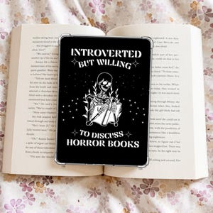 5 Horror Books Kindle Insert Bundle, Printable Kindle Cover, Horror Lover Kindle Art, Spooky Kindle Insert, Kindle Inserts Bundle