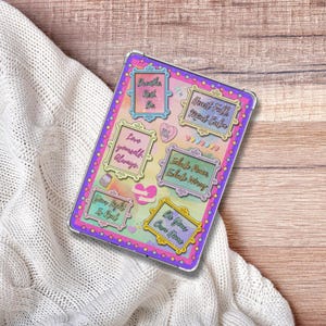 Self Care Kindle Insert, Cute Kindle Decor, Mental Health Quotes., Pastel Affirmation Collage