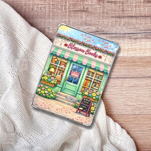 Spring Bookshop Kindle Insert, Bookstore Kindle Cover, Digital Download