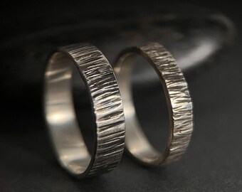 Baumrinde Silberring, minimalistischer Ring, Silberring, Silberschmuck, Herrenring, Ringe für Männer, Ringe für Frauen