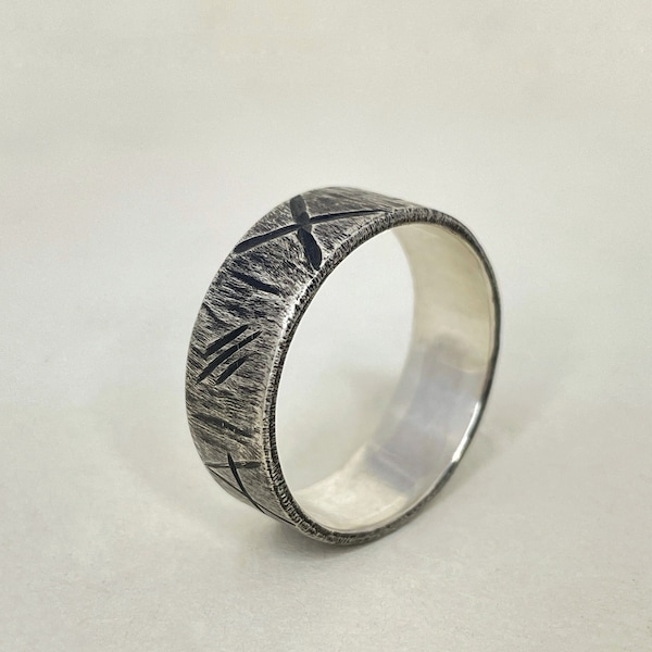 Sterling Silber Ring / Geschenk für Männer / Herren Ring / Inspirieren Ring / Roh Schmuck/Silber Schmuck /Inspiration Ring / Oxidierter Ring