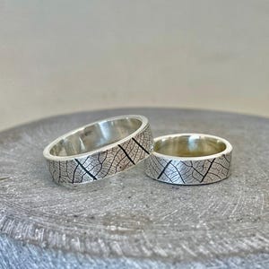 Bague en argent sterling, alliances, bague feuille d'argent, bagues de fiançailles, bague motif feuille
