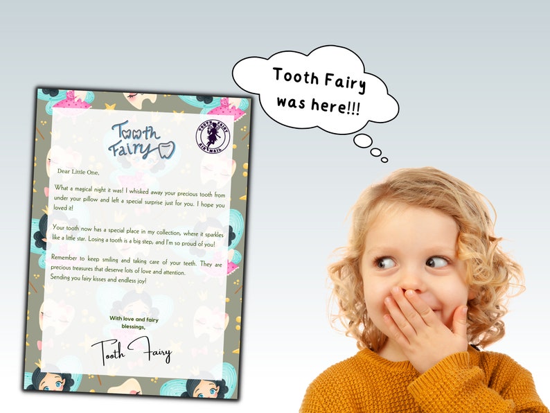 Tooth Fairy Letter for Kids First Tooth Lost Printable Instant Download ...