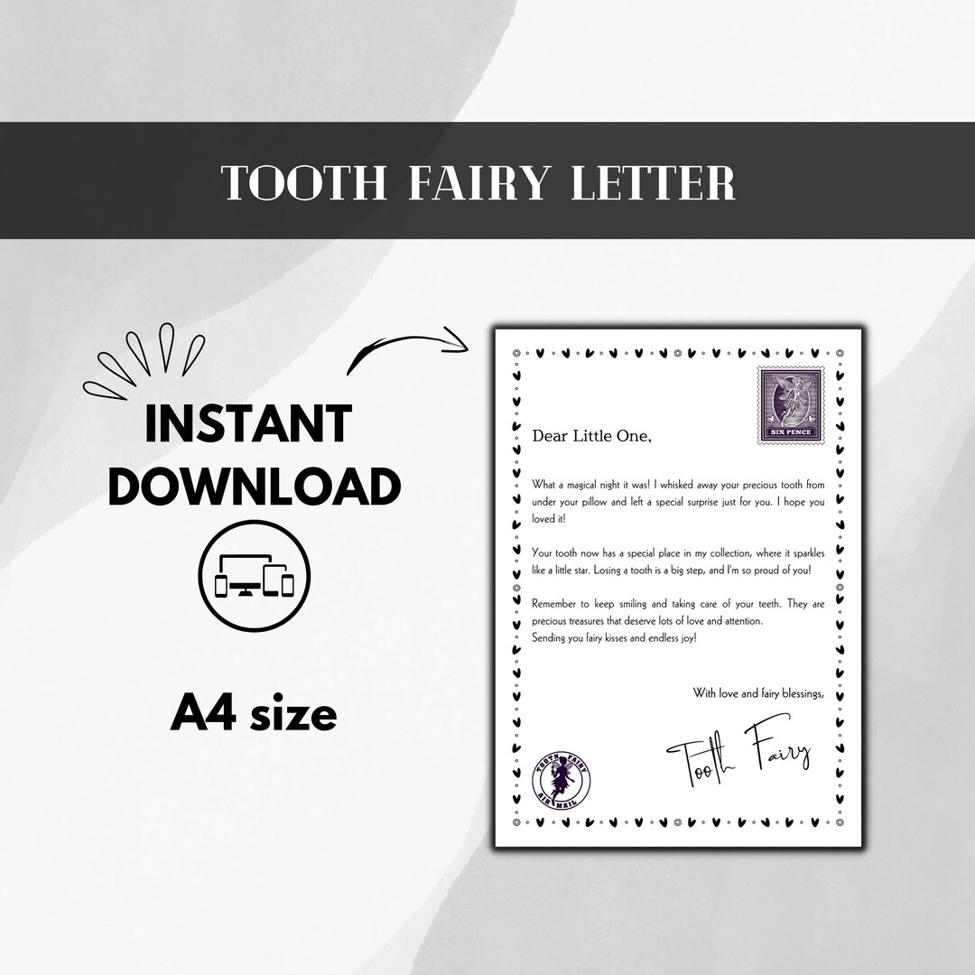 tooth-fairy-letter-for-kids-first-tooth-lost-simple-minimalist-black