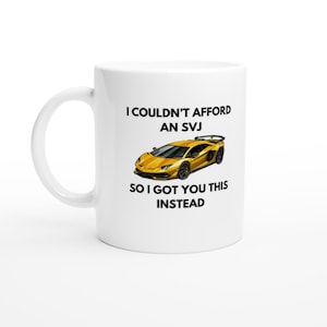 Lamborghini Aventador SVJ - Gift Mug - Car Fanatic BMW Audi Performance Funny Ferarri Supercar Mug Audi Formula 1 - Motorsports