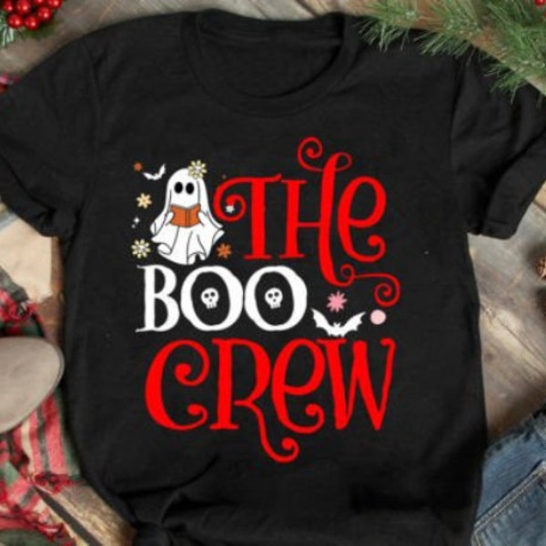 Spooky Halloween SVG Collection - Ghosts, Boo Crew, Trick-or-Treat Shirt, QueenSVGbee, Digital SVG Set for Shirts, Iron-ons