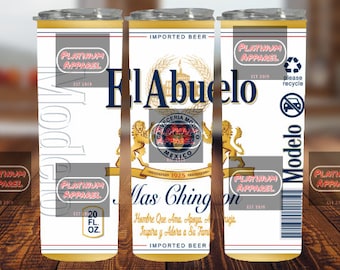 Capa para copo térmico El Abuelo Mas Chingon, presente para o Dia dos Pais (Download Digital)