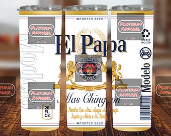 El Papa Mas Chingon Tumbler Wrap, Fars dag-present (digital nedladdning)