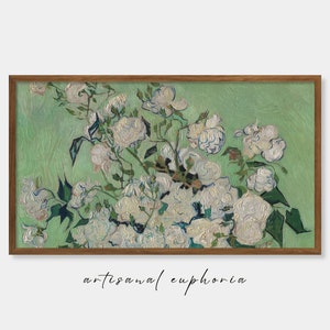 Van Gogh Samsung Frame TV Art, Vintage Painting for Wall Decor, Rose Art, Vincent Van Gogh