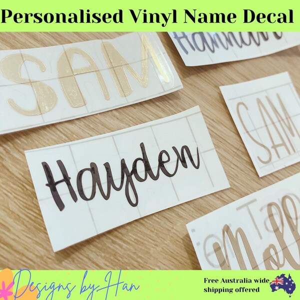 Large Name Vinyl Stickers Etsy