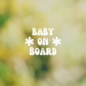 Baby On Board Vinyl Sticker