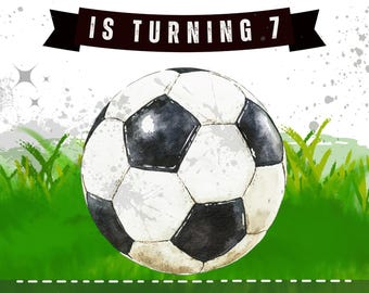 Soccer Birthday Invitation: Editable Canva Template (5x7 Digital Download