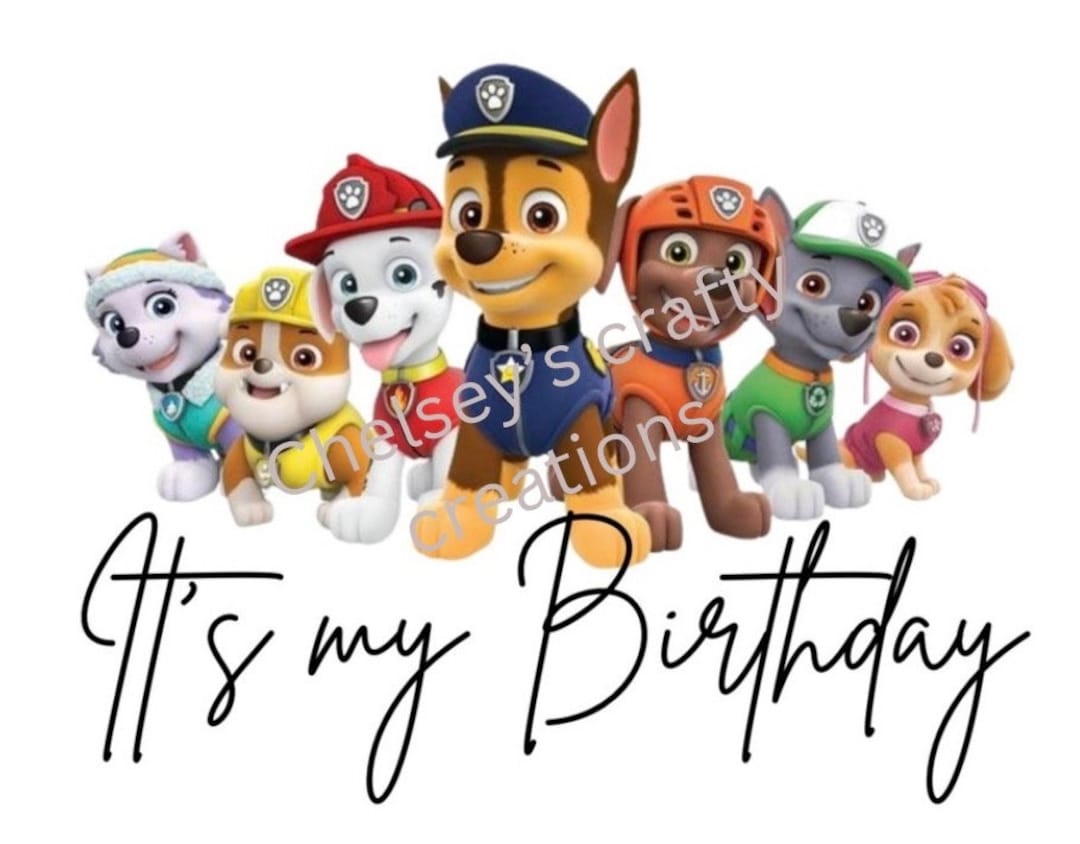 Paw Patrol Birthday Design - Etsy