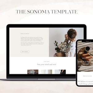The Sonoma Template - Squarespace 7.1  beautiful and user-friendly DIY website template for coaches, creatives, and entrepreneurs