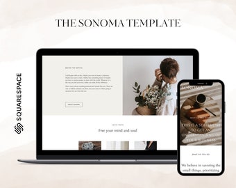 Sonoma Squarespace 7.1 Template: Minimalist Website for Coaches