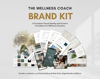 Le Kit de Marque Wellness Coach | Modèles Canva + Branding Réseaux Sociaux pour Nutritionnistes, Santé, Bien-être, Yoga et Entrepreneurs