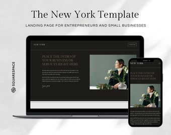 Squarespace 7.1 Single Page Website Template: New York Design