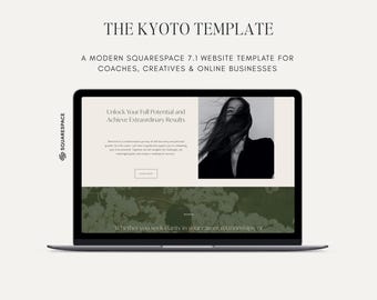 Minimalistic and  modern Squarespace 7.1 Website Template for Coaches, Creatives, and Small Businesses