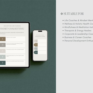 Editable manifestation journal worksheets for goal setting, vision planning, law of attraction, and abundance mindset coaching. Includes scripting exercises, gratitude worksheets, visualization templates, dream life planners, and manifestation tracking sheets. Designed for life coaches, manifestation coaches, mindset mentors, wellness coaches, and personal development experts. Fully customizable Canva templates. Digital download, print or use online.