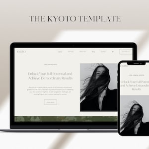 Modelo de site Squarespace 7.1 fácil de usar, feito para você, neutro, minimalista e elegante para treinadores, criativos e empreendedores