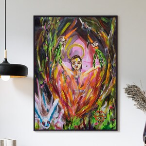 Unique Visionary Artwork | Spiritual Statement Paintings for Meditation Space by MalhechoArt