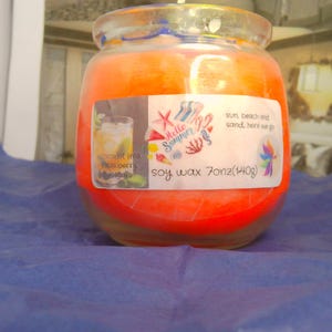 Vela de soja 7 oz | Jamaica Me Crazy, Coconut Lime & Strawberry Cheesecake | Frasco de cristal | Vela frutal y tropical