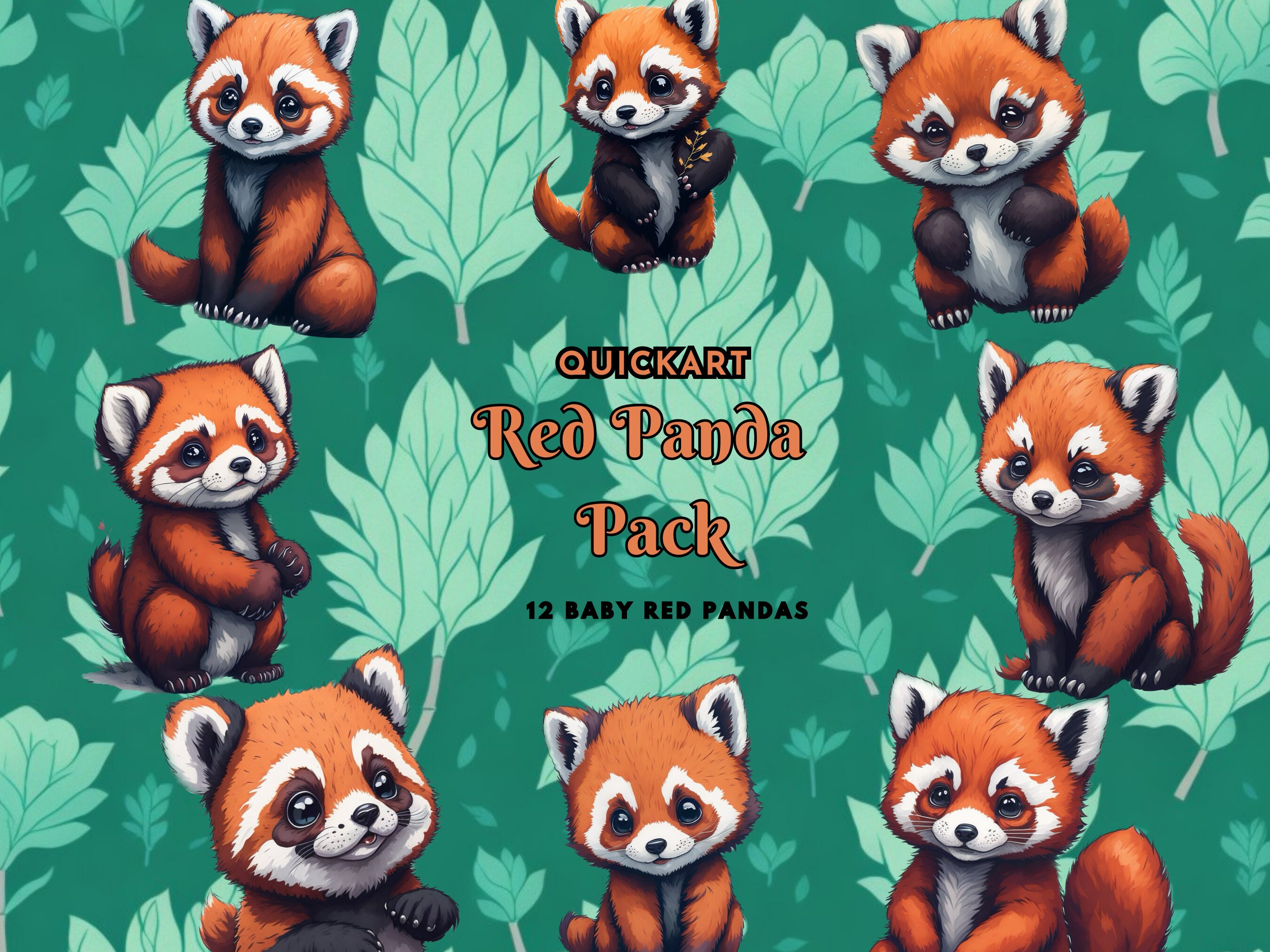 Red Panda Clipart Images - Etsy