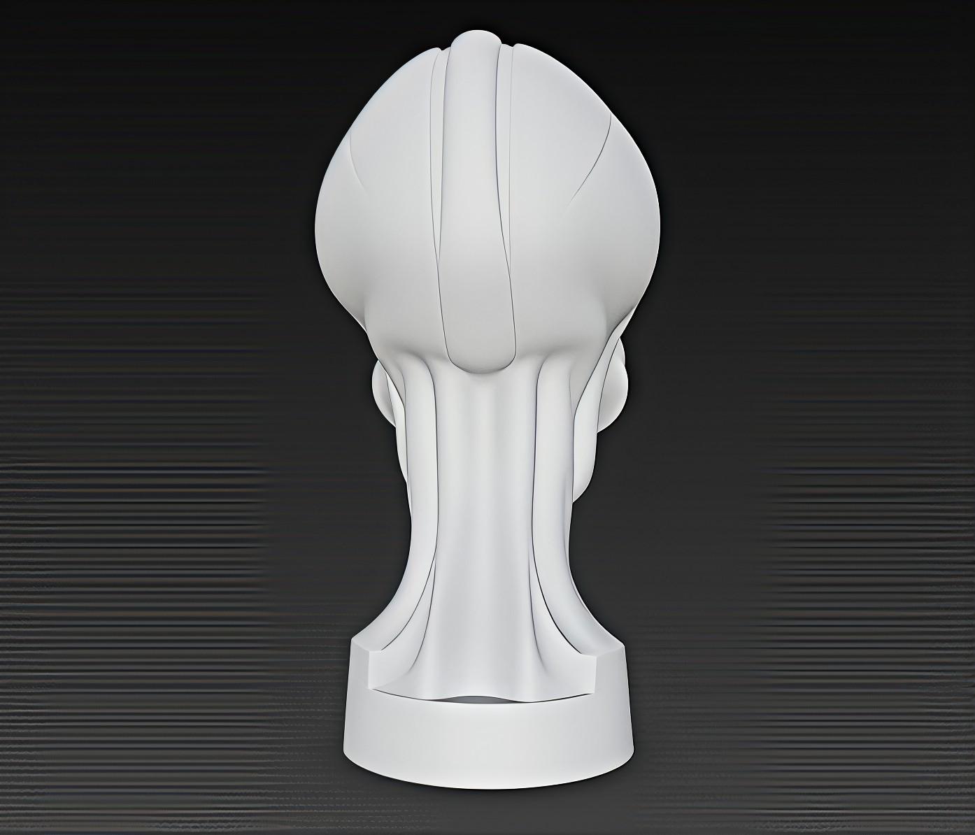Alien Bust Sculpture STL – Extraterrestrial Gray Alien Head Statue for ...