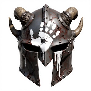 Viking Horned Warrior Helmet STL File 3D Print Digital Armor Download