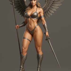 Winged Valkyrie Statue STL File: Norse Goddess Figurine (Digital Download)