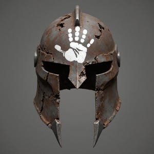 Rustic Warrior Helmet STL File Digital Download for 3D Printing Cosplay Armor