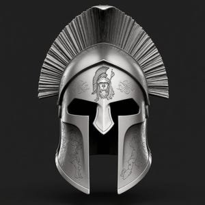 Spartan Helmet STL File: 3D Printable Warrior Cosplay Armor (Digital Download