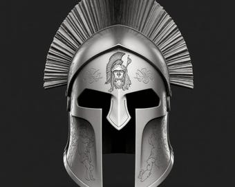 Spartan Helmet STL File: 3D Printable Warrior Cosplay Armor (Digital Download