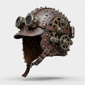Steampunk Helmet STL File: 3D Printable Cosplay Armor (Digital Download