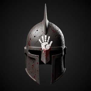 Bloody Spartan Warrior Helmet STL 3D Print Digital Download File