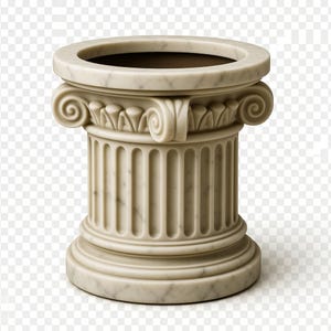 Jardinière corinthienne antique en forme de colonne STL & 3MF | Vase de luxe imprimable en 3D pour la décoration intérieure
