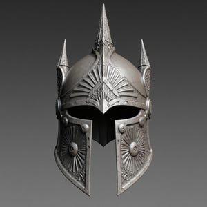 3D Printable Fantasy Knight Helmet: Gothic Medieval Armor STL File (Digital Download)