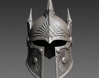 3D Printable Fantasy Knight Helmet: Gothic Medieval Armor STL File (Digital Download)