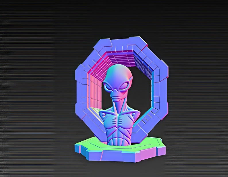 Alien Bust STL File Sci-fi Statue 3D Printing Model Digital Download - Etsy