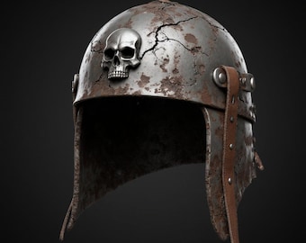 Skull Warrior Helmet STL File: Gothic Armor Cosplay 3D Printable Model (Digital Download