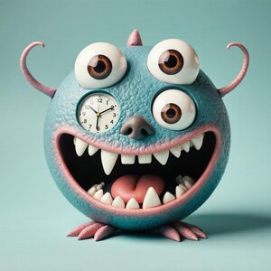 Monsterklocka (STL-fil): 3D-utskrivbar Halloweendekoration (digital nedladdning)